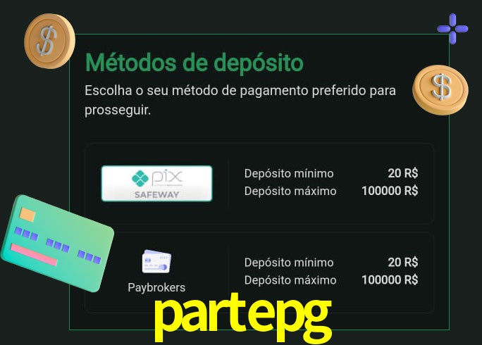 O cassino partepg oferece uma grande variedade de métodos de pagamento